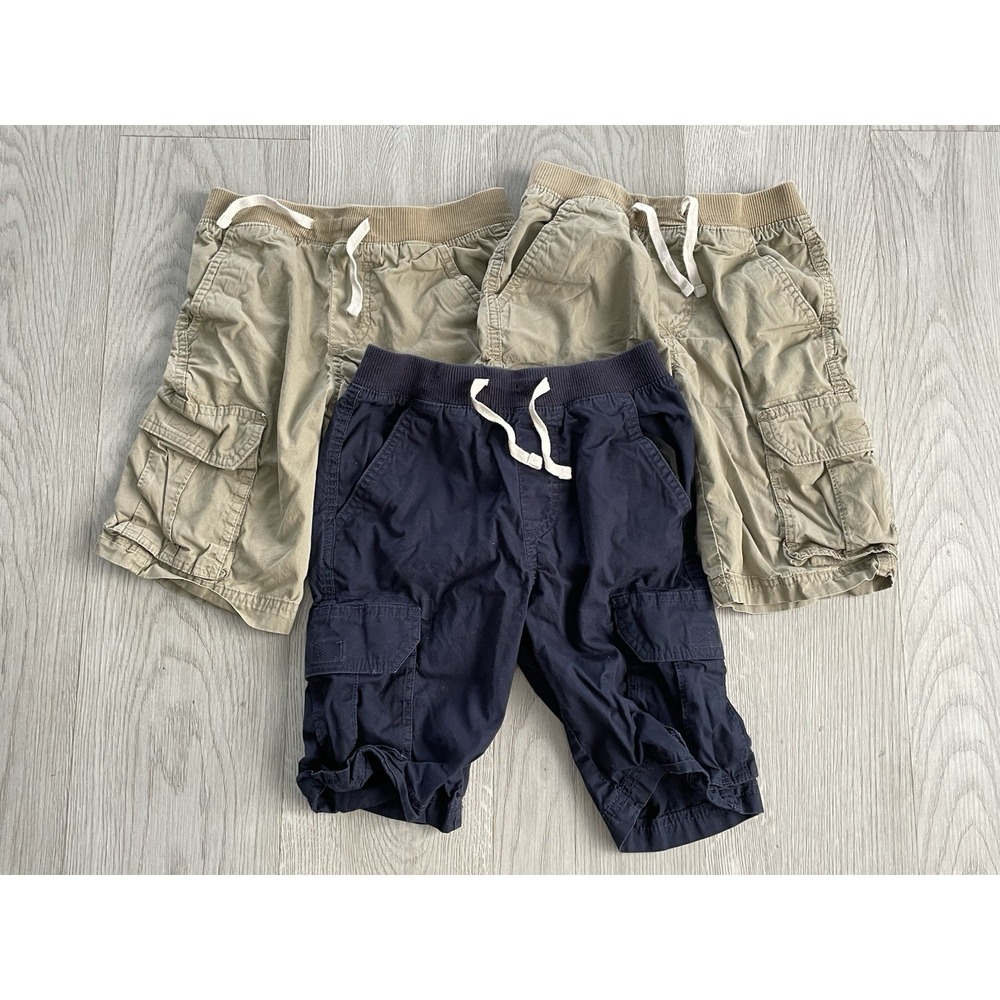 Lot of 3 Simply Styled by Sears Boy's Shorts - Khaki & Navy Blue in Size Small 8